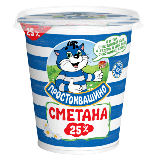 Сметана 25% 350г